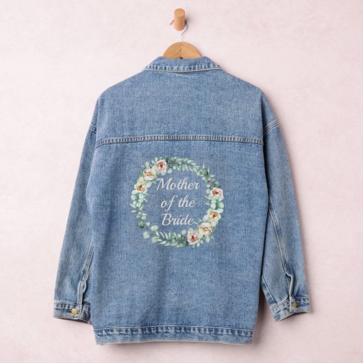 Moeder van de bruid Bloemenkrans bruiloft Denim Jacket (Hangar)