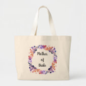 Moeder van de bruid Bloemenkrans Grote Tote Bag (Voorkant)