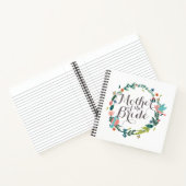 Moeder van de bruid bloemenkrans trouw notebook notitieboek (Binnen)
