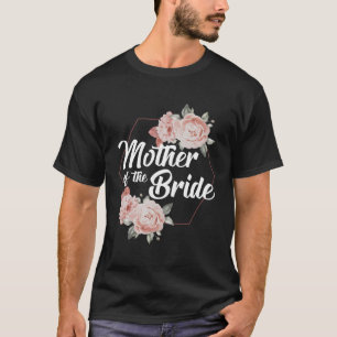 Moeder van de bruid bloesem blozen bruiloft bloeme t-shirt