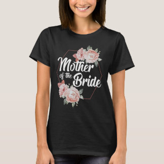 Moeder van de bruid bloesem blozen bruiloft bloeme t-shirt
