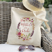 Moeder van de bruid Boho waterverf bloem Tote Bag