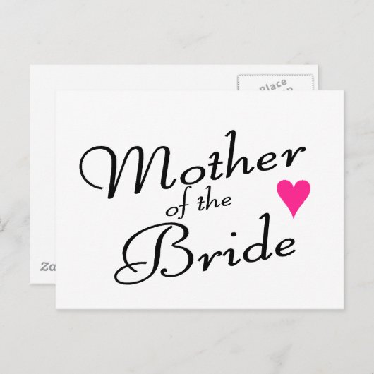 Moeder van de bruid briefkaart (Voorkant / Achterkant)