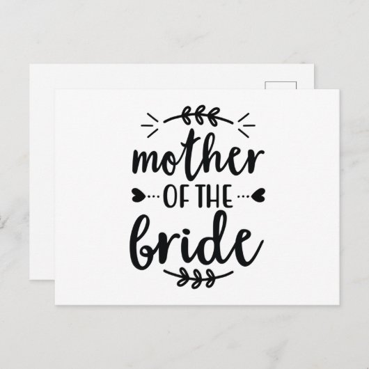 Moeder van de bruid briefkaart (Voorkant / Achterkant)