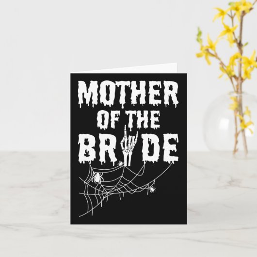 Moeder van de bruid bruid van horror Halloween Byc Kaart (Gele Bloem)