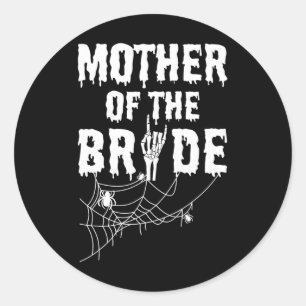Moeder van de bruid bruid van horror Halloween Byc Ronde Sticker