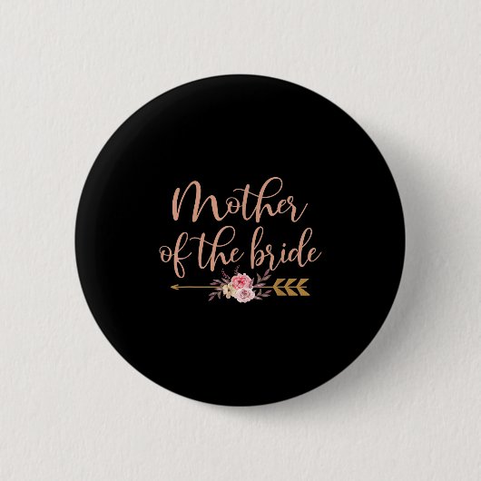 Moeder van de bruid Bruidsdouche Cadeau Bruiloft P Ronde Button 5,7 Cm (Voorkant)