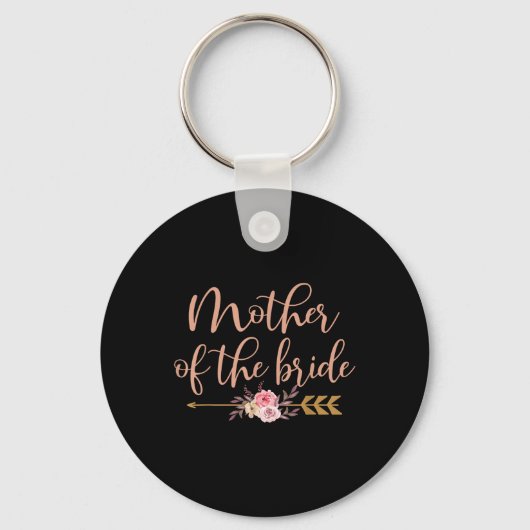 Moeder van de bruid Bruidsdouche Cadeau Bruiloft P Sleutelhanger (Voorkant)