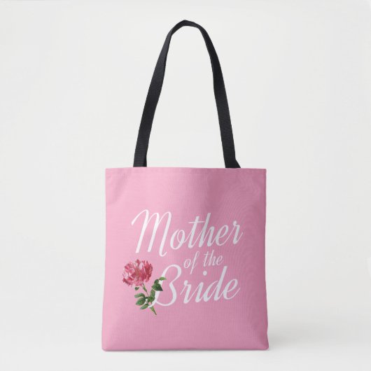 Moeder van de Bruid Bruiloft Calligrafie | Boodsch Tote Bag (Voorkant)