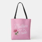 Moeder van de Bruid Bruiloft Calligrafie | Boodsch Tote Bag (Achterkant)