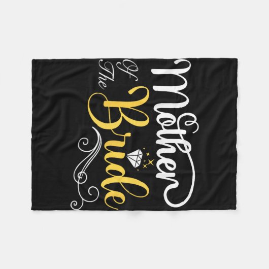 Moeder van de bruid bruiloft douche fleece deken (Voorkant (Horizontaal))