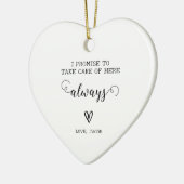 Moeder van de bruid bruiloft feest gunst hart keramisch ornament (Links)