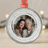 Moeder van de bruid bruiloft foto Keepsake Metalen Ornament