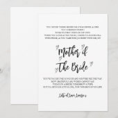 Moeder van de bruid bruiloft gedicht Kaart (Voorkant / Achterkant)