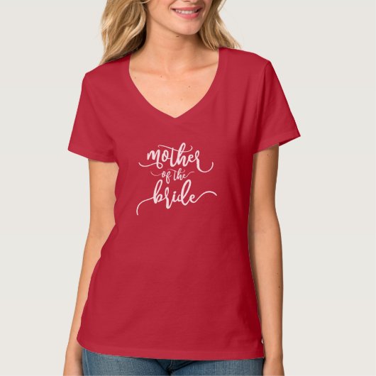 Moeder van de bruid bruiloft kalligrafie | T-shirt (Voorkant)