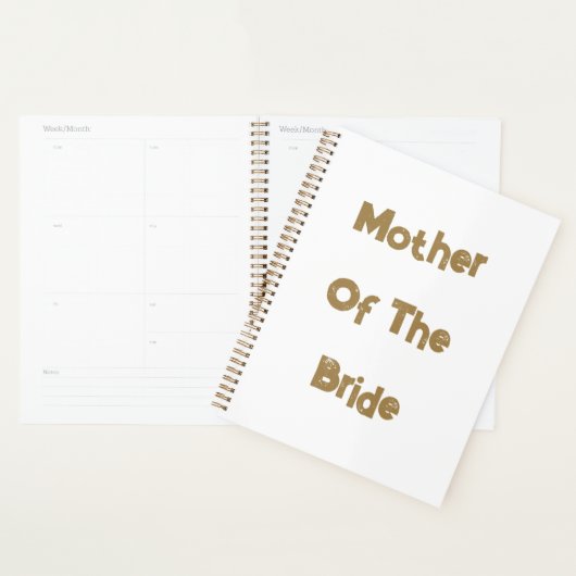 Moeder van de bruid Bruiloften Goud Wit Gift Favor Planner (Display)