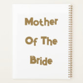 Moeder van de bruid Bruiloften Goud Wit Gift Favor Planner (Achterkant)