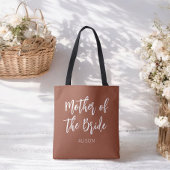 Moeder van de Bruid Bruin Witte Trouw Tote Bag