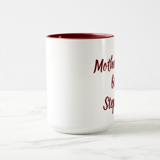 Moeder van de Bruid Burgundy Script Bruiloften Mok (Midden)