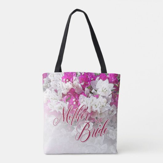 Moeder van de bruid cadeau boodschappentas in roze tote bag (Achterkant)