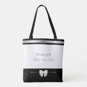 Moeder-van-de-Bruid Cadeau | Elegante Aangepaste B Tote Bag (Achterkant)