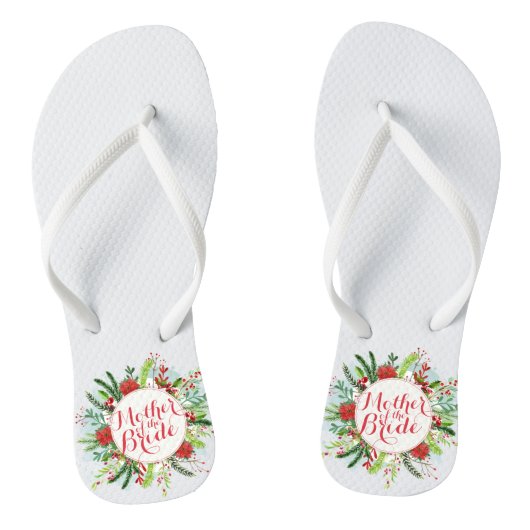 Moeder van de bruid Christmas Wedding Teenslippers (Voetbed)