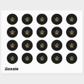 Moeder van de bruid Cool Bruids Hond Feest Ronde Sticker (Vel)
