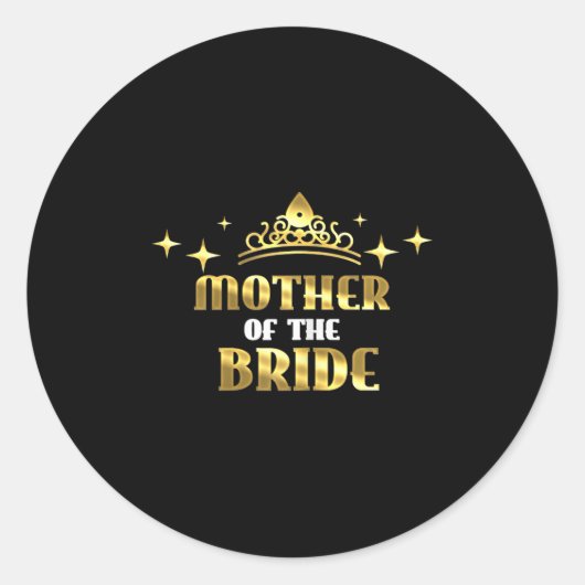 Moeder van de bruid Cool Bruids Hond Feest Ronde Sticker (Voorkant)