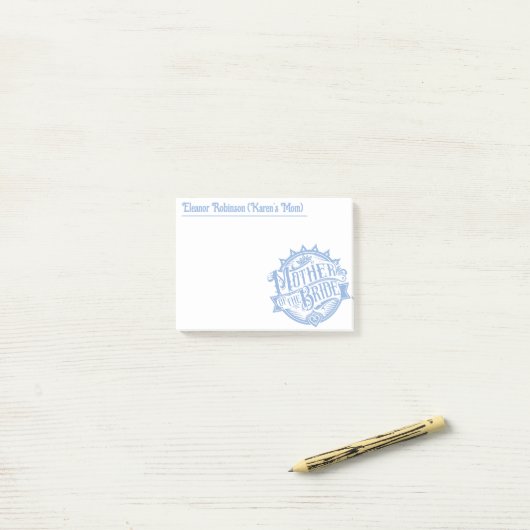 Moeder van de Bruid Custom Kleur en Teksten Post-it® Notes (Op bureau)