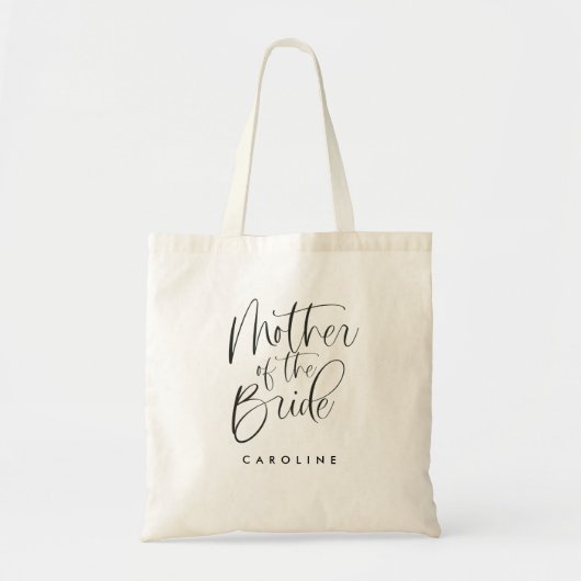 Moeder van de bruid Eenvoudige bruiloft kalligrafi Tote Bag (Voorkant)