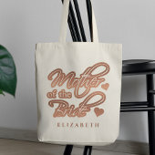 Moeder van de bruid Elegant Goud Roos Hart Tote Bag
