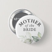 Moeder van de Bruid - Elegant Groene Bladeren Ronde Button 5,7 Cm (Voorkant /achterkant)