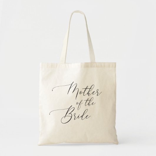 Moeder van de bruid | Elegant Script Bruidsfeest Tote Bag (Voorkant)