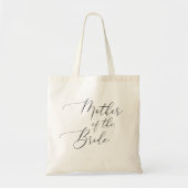 Moeder van de Bruid | Elegante Script Bruidsmeisje Tote Bag (Voorkant)