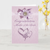 Moeder van de bruid Felicitatiekaart in roze Kaart (Gele Bloem)