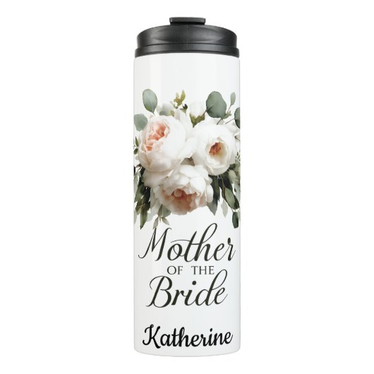 Moeder van de bruid Floral Elegant Wedding Design Thermosbeker (Voorkant)