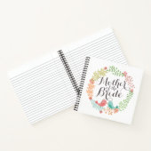 Moeder van de bruid Floral Krans bruiloft Notitieb Notitieboek (Binnen)