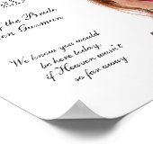 Moeder van de bruid Foto-herdenkingsstoel Trouwen Poster (Hoek)