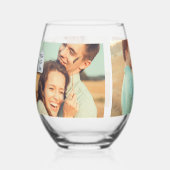 Moeder van de bruid Fotocollage Wijnglas Zonder Voet (Voorkant)
