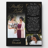 Moeder van de bruid foto's bruiloft herinnering fotoplaat (Voorkant)