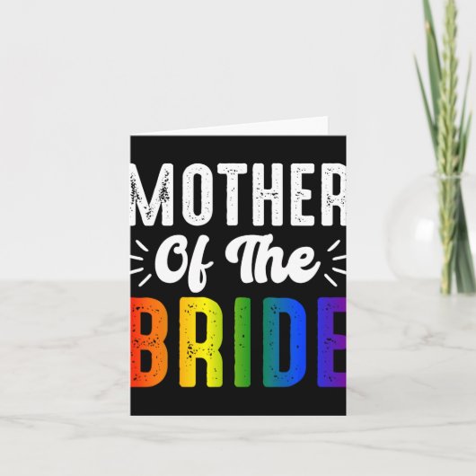 Moeder van de bruid Gay Lesbian Wedding LGBT Pride Kaart (Voorkant)