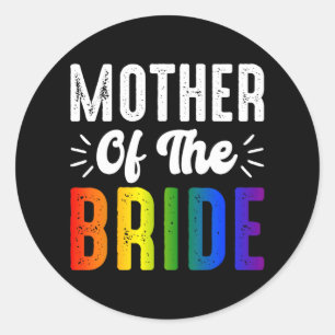 Moeder van de bruid Gay Lesbian Wedding LGBT Pride Ronde Sticker