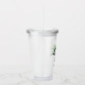 Moeder van de bruid gebladerte gepersonaliseerd acryl drinkbeker (Rechts)