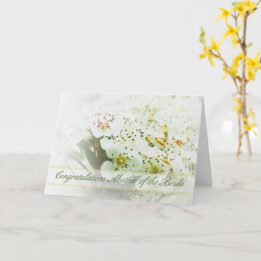 Moeder van de bruid Gefeliciteerd met je bruid Kaart (Gele Bloem)