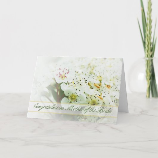 Moeder van de bruid Gefeliciteerd met je bruid Kaart (Voorkant)