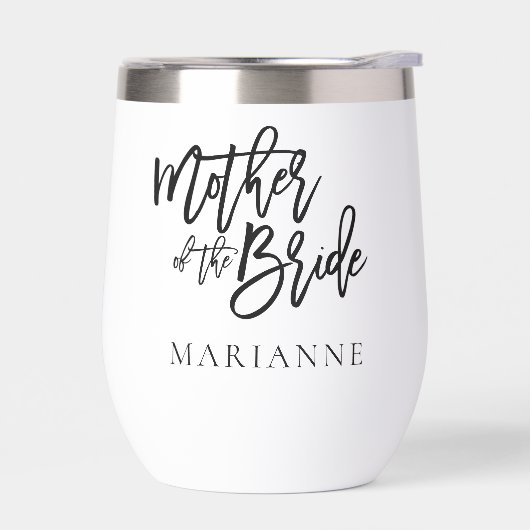 Moeder van de bruid geschenk naam zwart kalligrafi (Links)