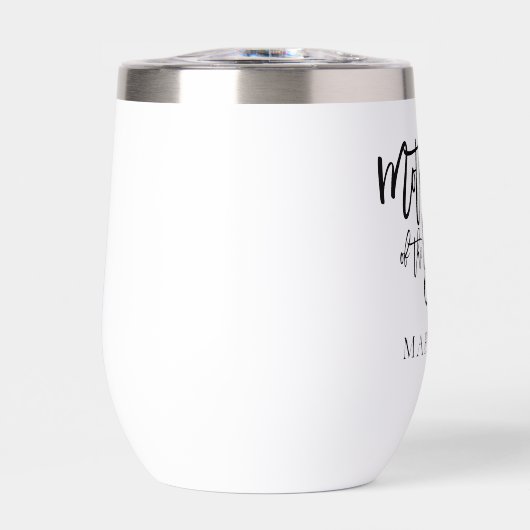 Moeder van de bruid geschenk naam zwart kalligrafi (Voorkant)