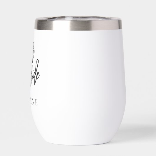 Moeder van de bruid geschenk naam zwart kalligrafi (Achterkant)