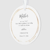 Moeder van de Bruid Geschenk Ornament (voorkant)