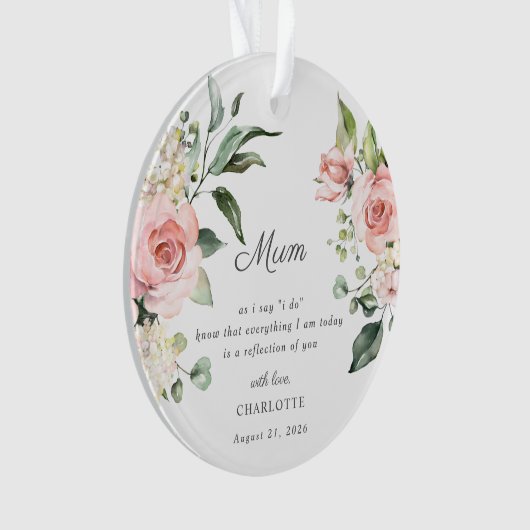 Moeder van de Bruid Geschenk Ornament (voorkant)